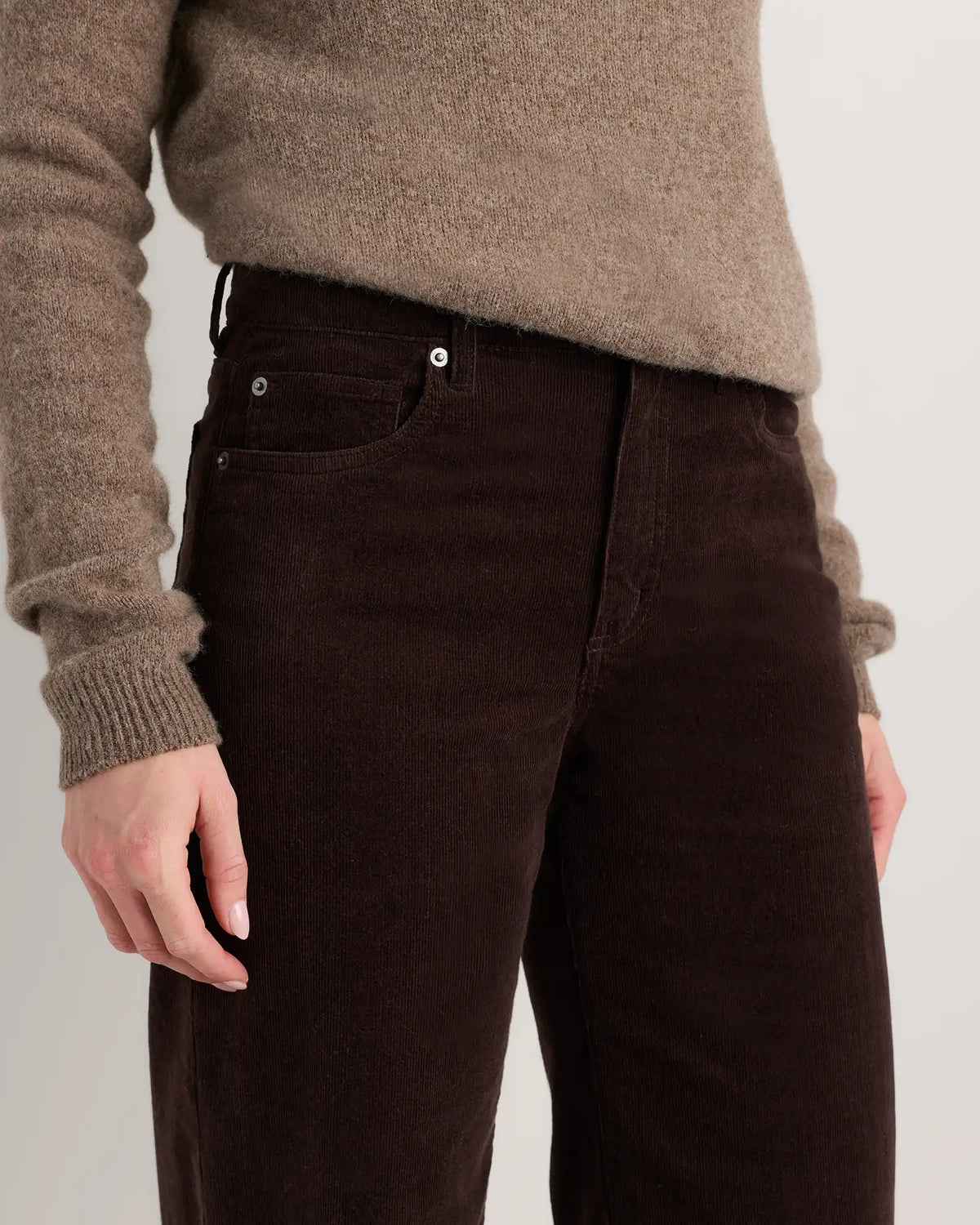 Organic Stretch Corduroy Wide Leg Pants