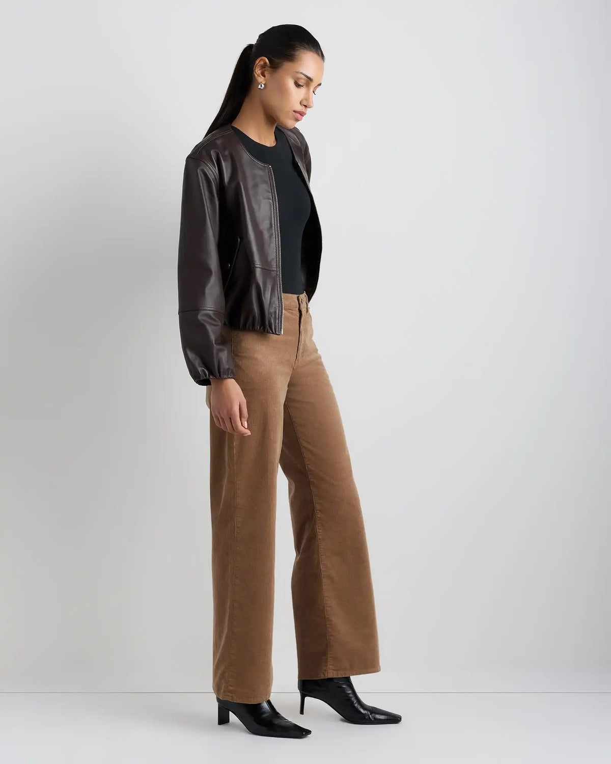 Organic Stretch Corduroy Wide Leg Pants