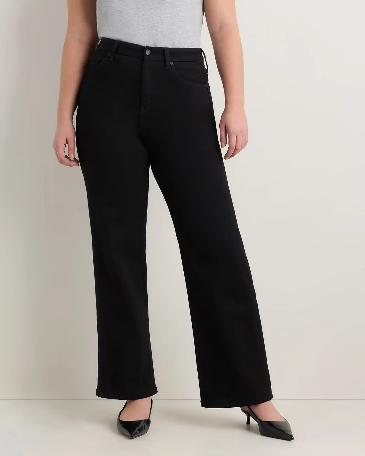 Curvy Bella Stretch Wide Leg Jeans