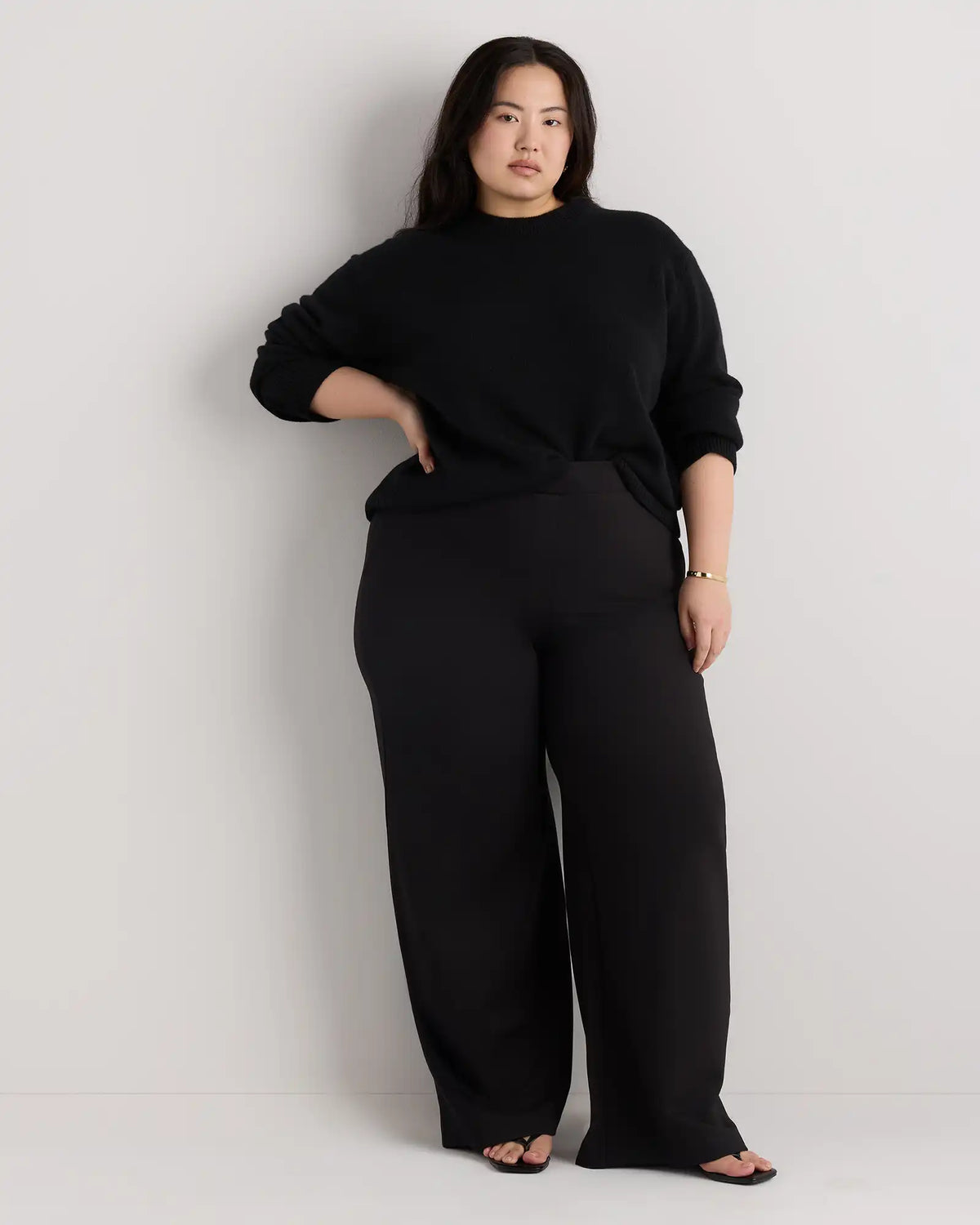 Ultra-Stretch Ponte Wide Leg Pants