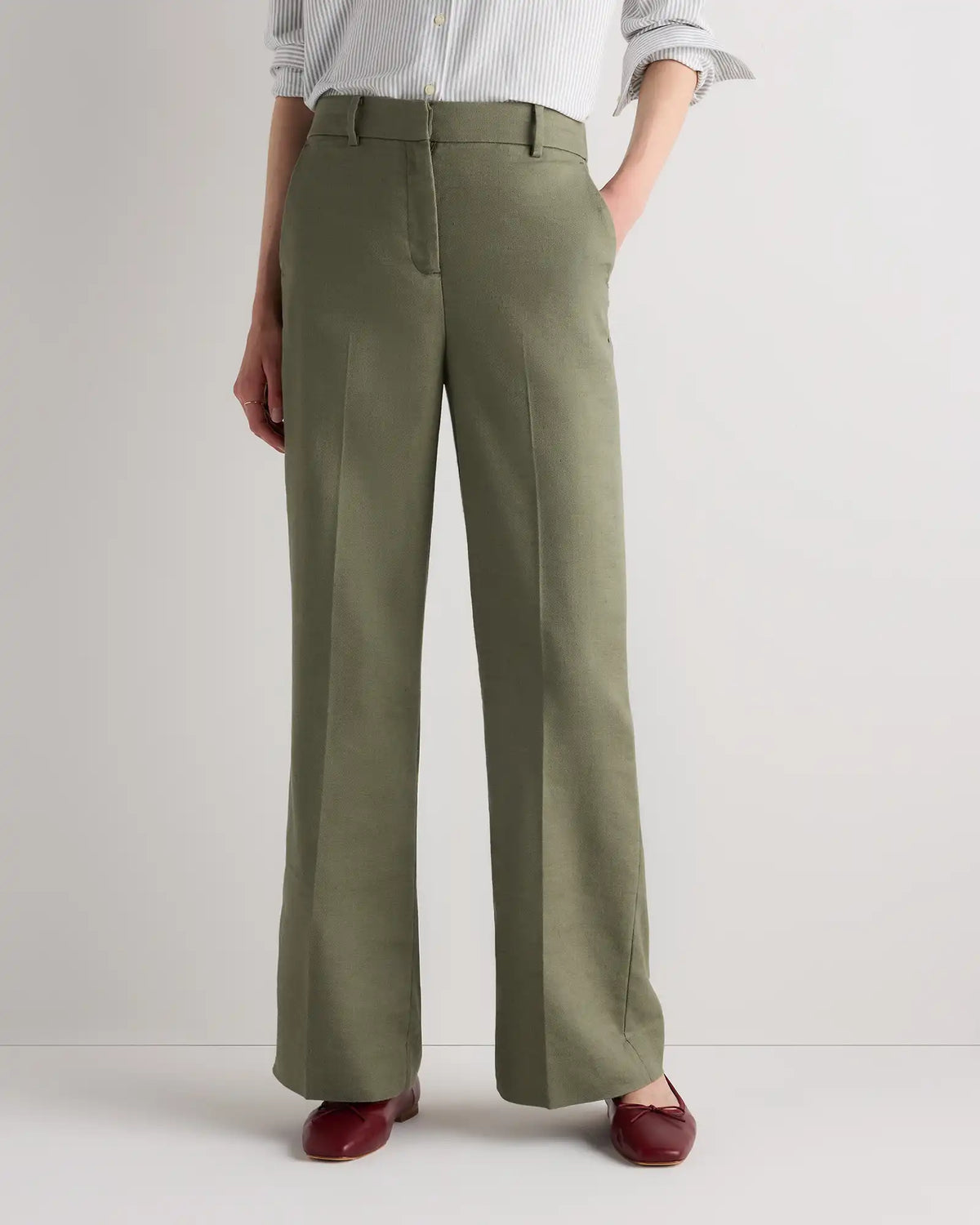 European Stretch Linen Trouser