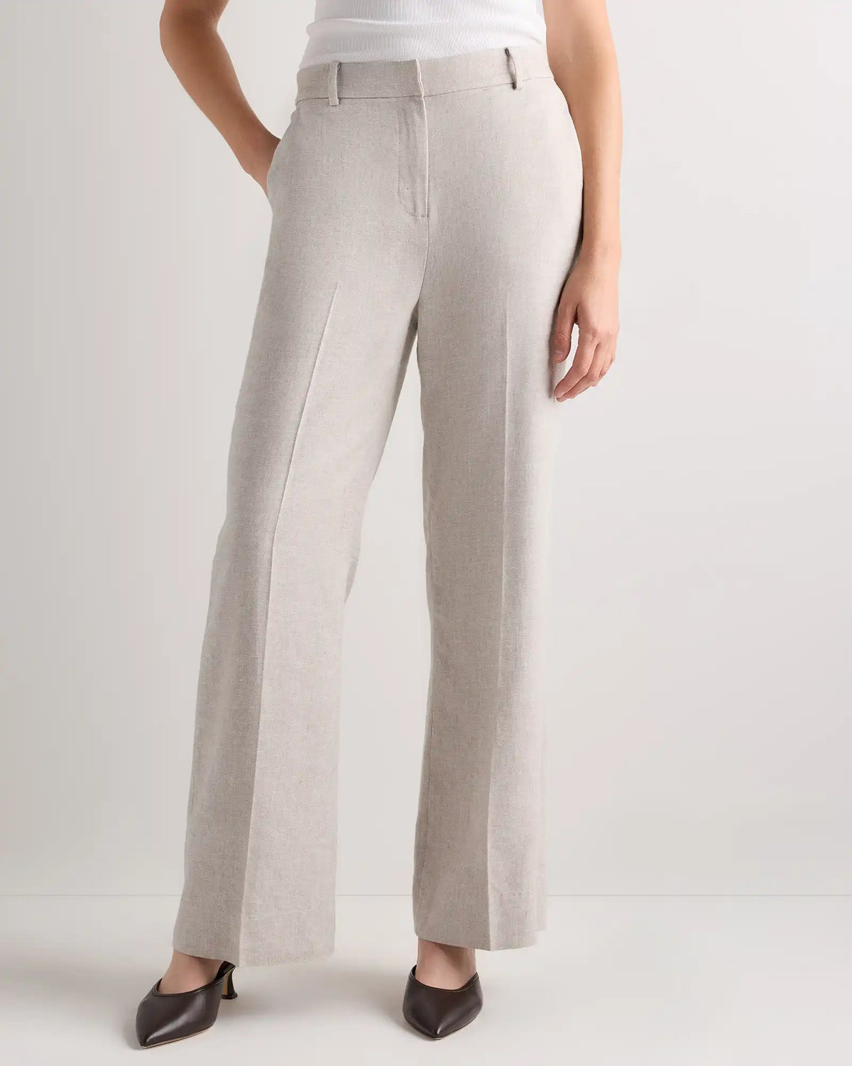European Stretch Linen Trouser