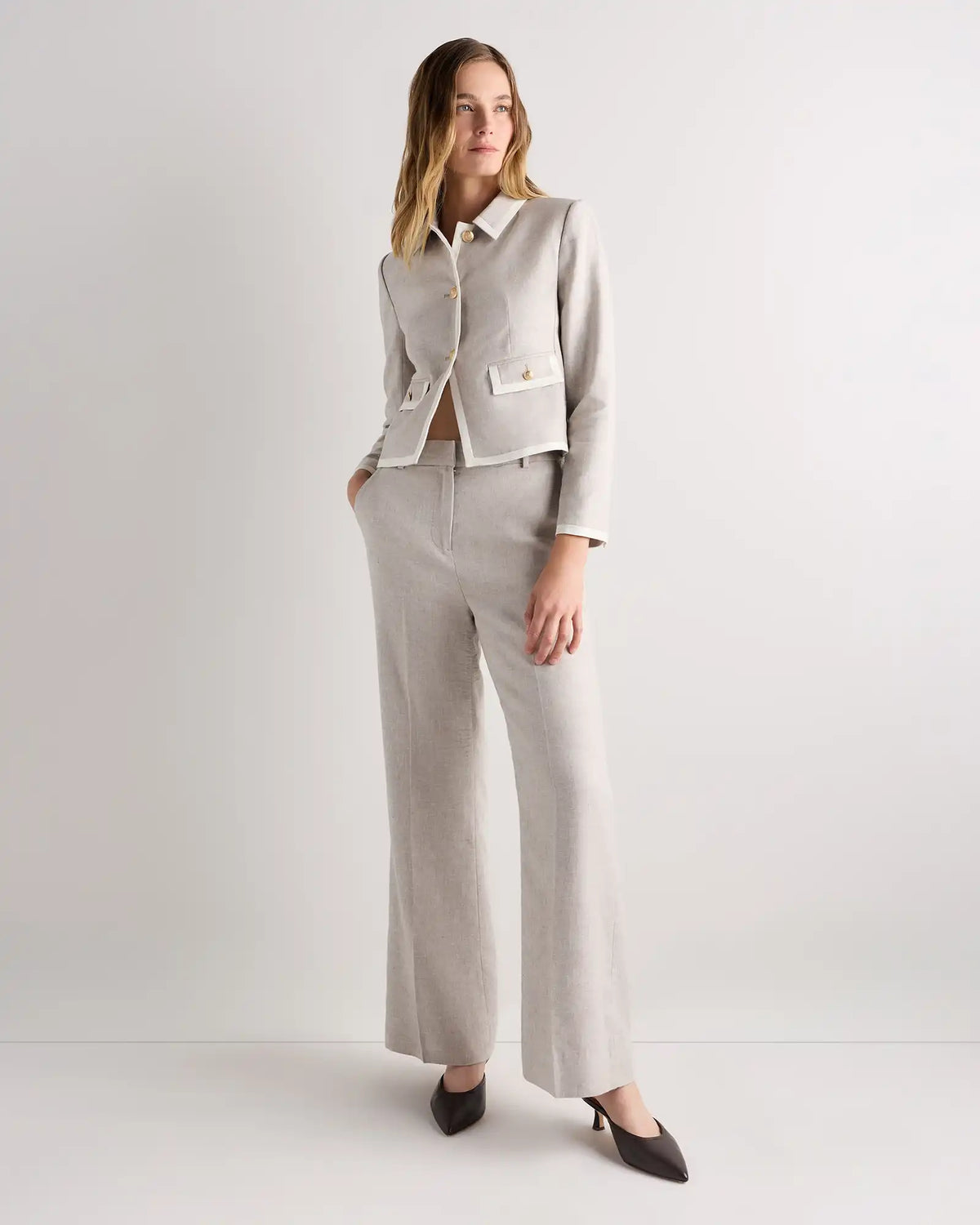 European Stretch Linen Trouser
