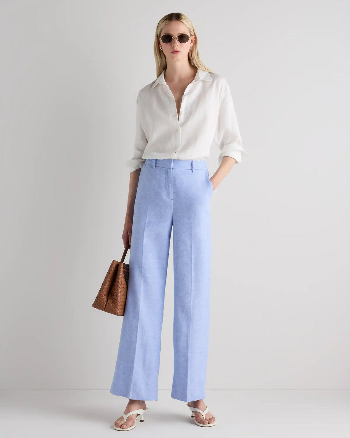 European Stretch Linen Trouser