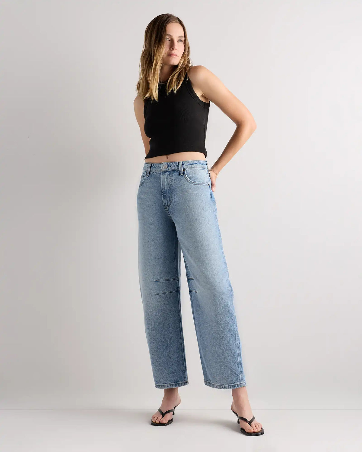 Maya Rigid Exaggerated Barrel Jeans