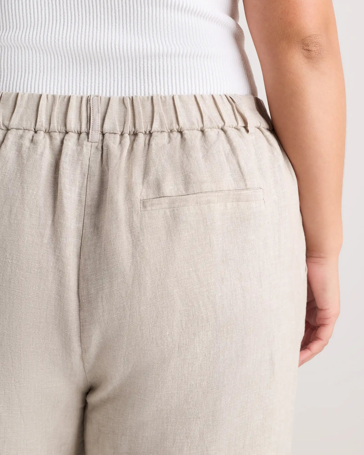 100% European Linen Pleated Trouser