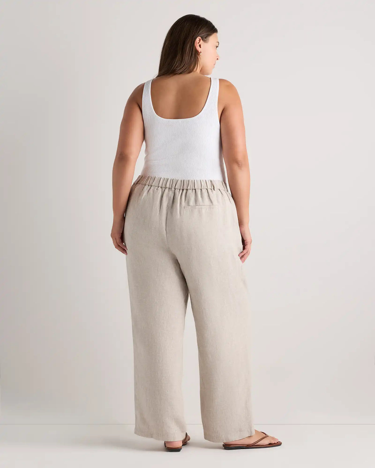 100% European Linen Pleated Trouser