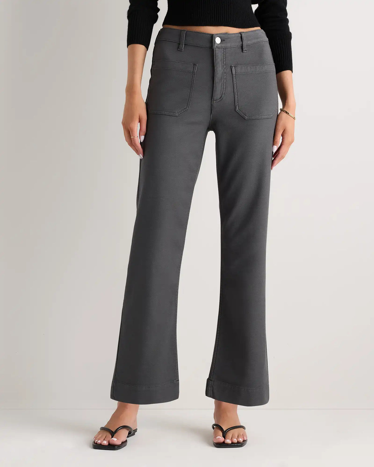 French Terry Wide Leg Pants