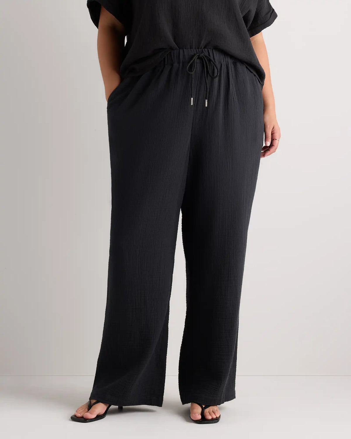 100% Organic Cotton Gauze Straight Leg Pants