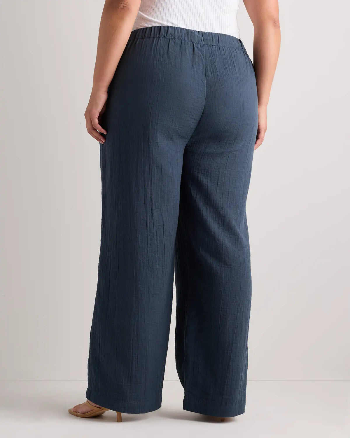 100% Organic Cotton Gauze Straight Leg Pants