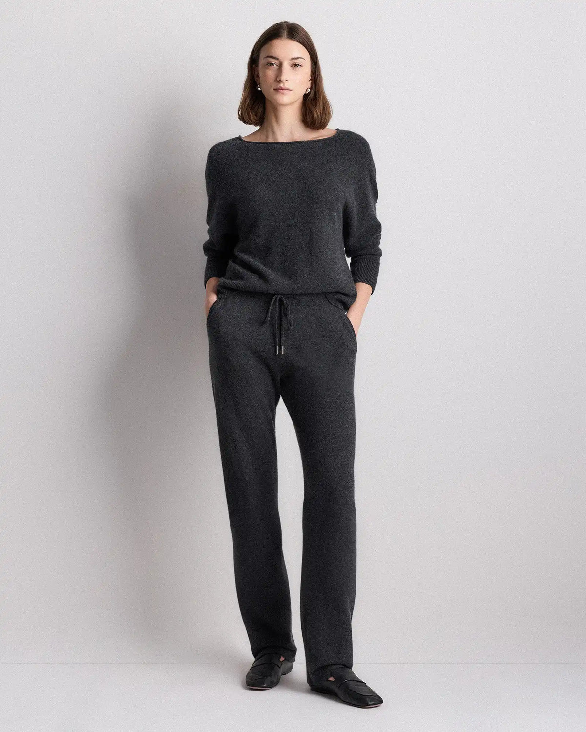 Mongolian Cashmere Straight Leg Pants