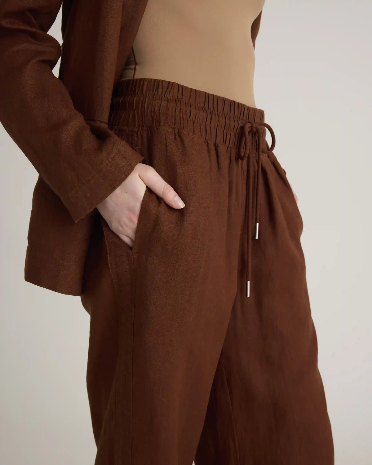 100% European Linen Wide Leg Pants