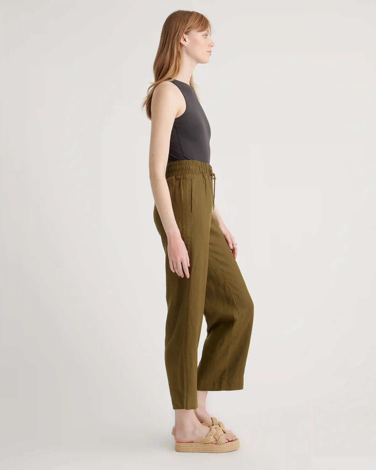 100% European Linen Wide Leg Pants