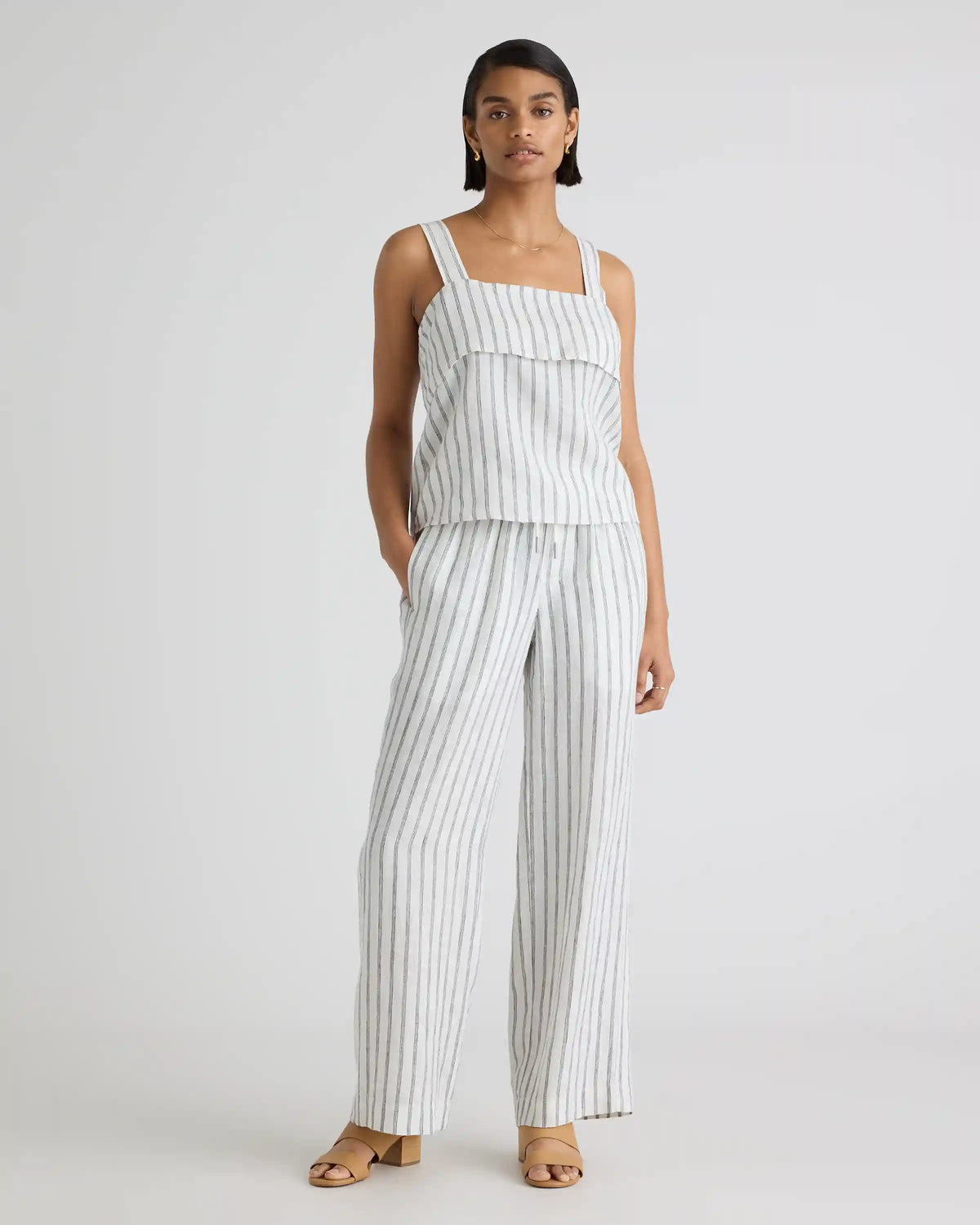 100% European Linen Wide Leg Pants