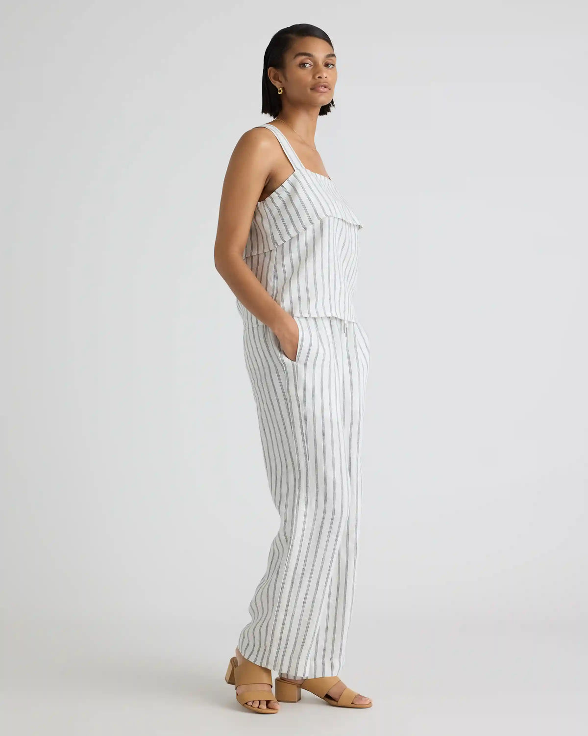 100% European Linen Wide Leg Pants