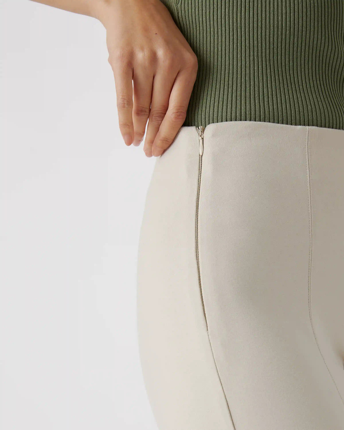 Ultra-Stretch Ponte Pintuck Ankle Pants