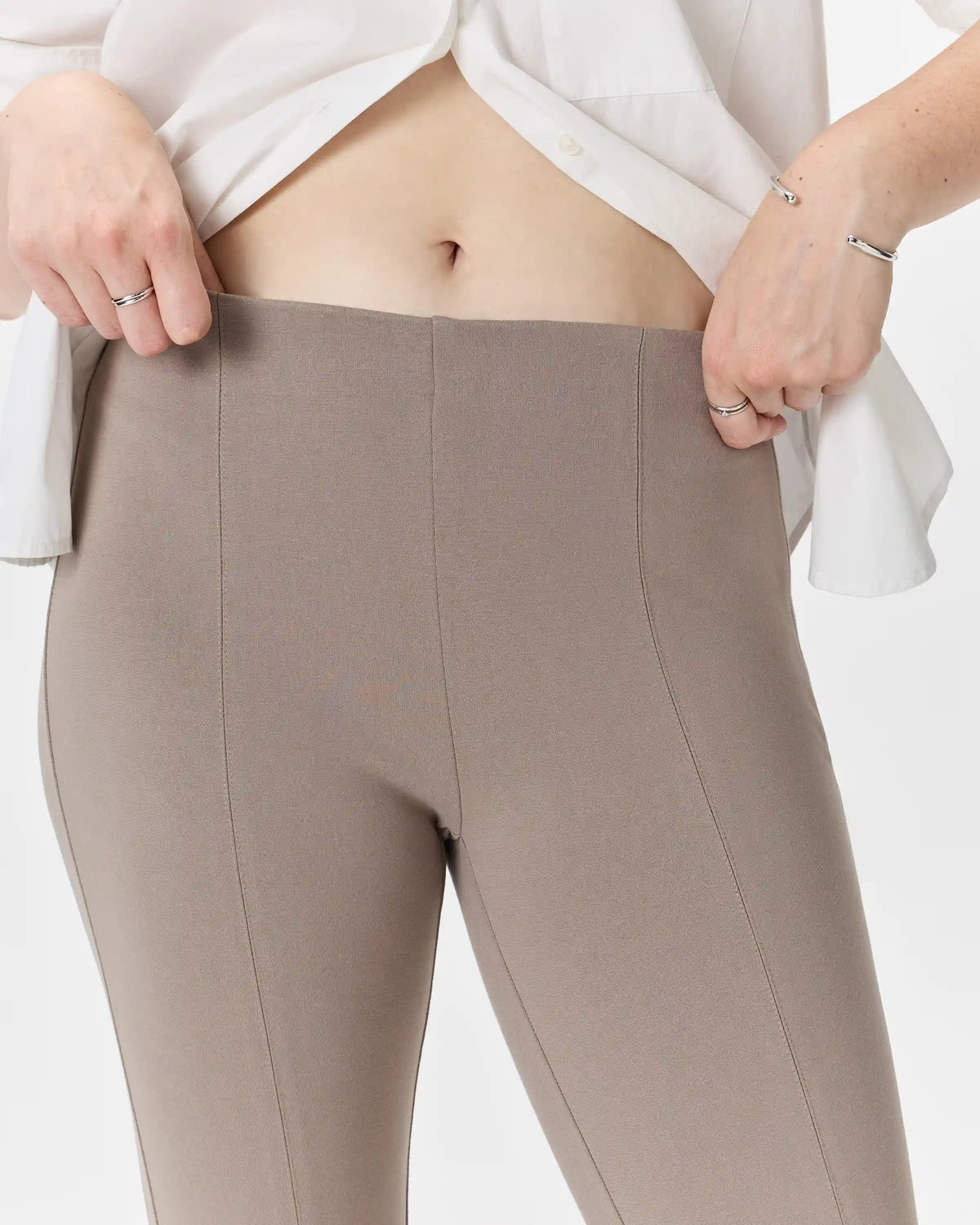 Ultra-Stretch Ponte Pintuck Ankle Pants