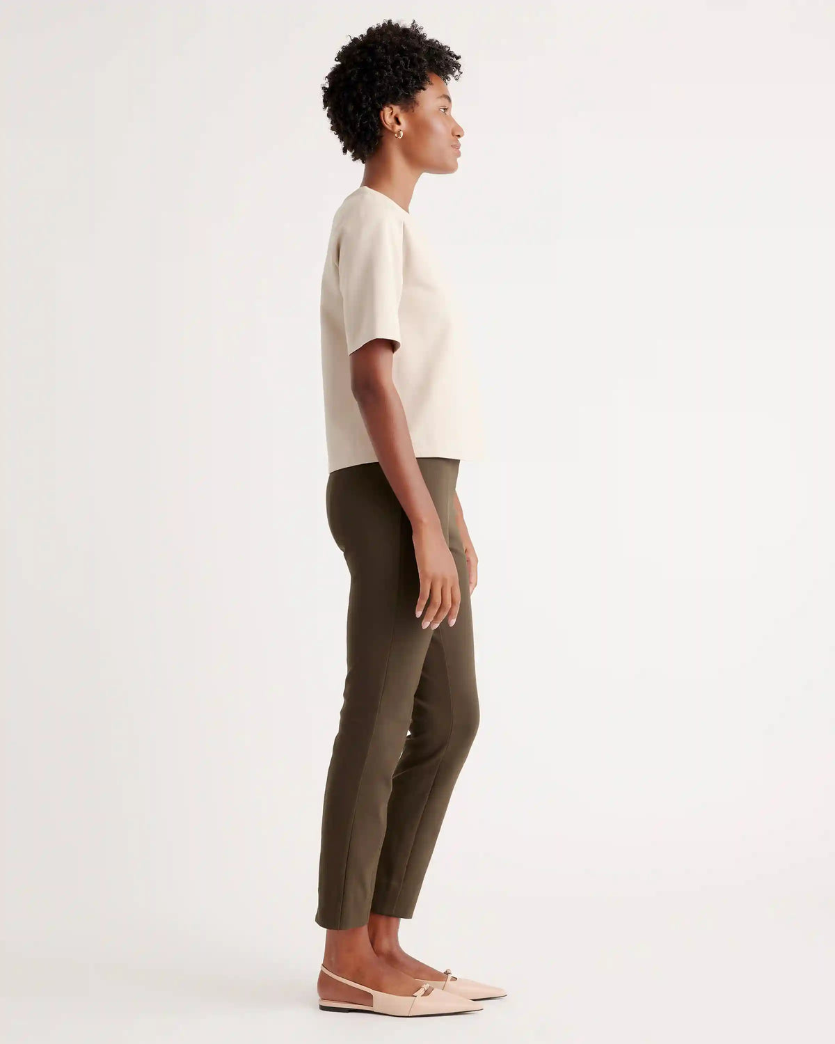 Ultra-Stretch Ponte Pintuck Ankle Pants