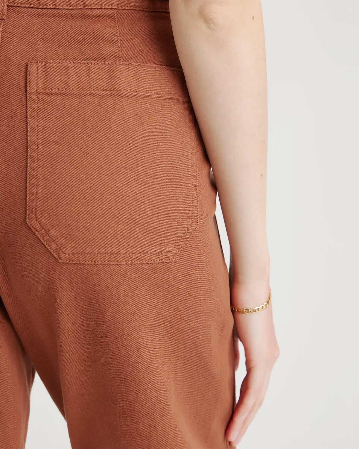 Organic Stretch Cotton Twill Barrel Pants