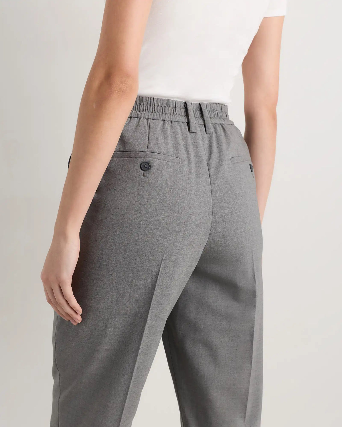 Italian Wool Slim Leg Ankle Pants