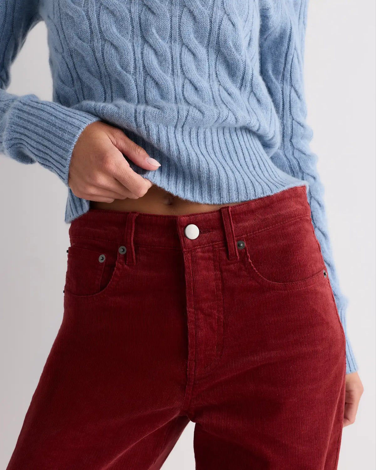 Organic Stretch Corduroy Straight Leg Pants