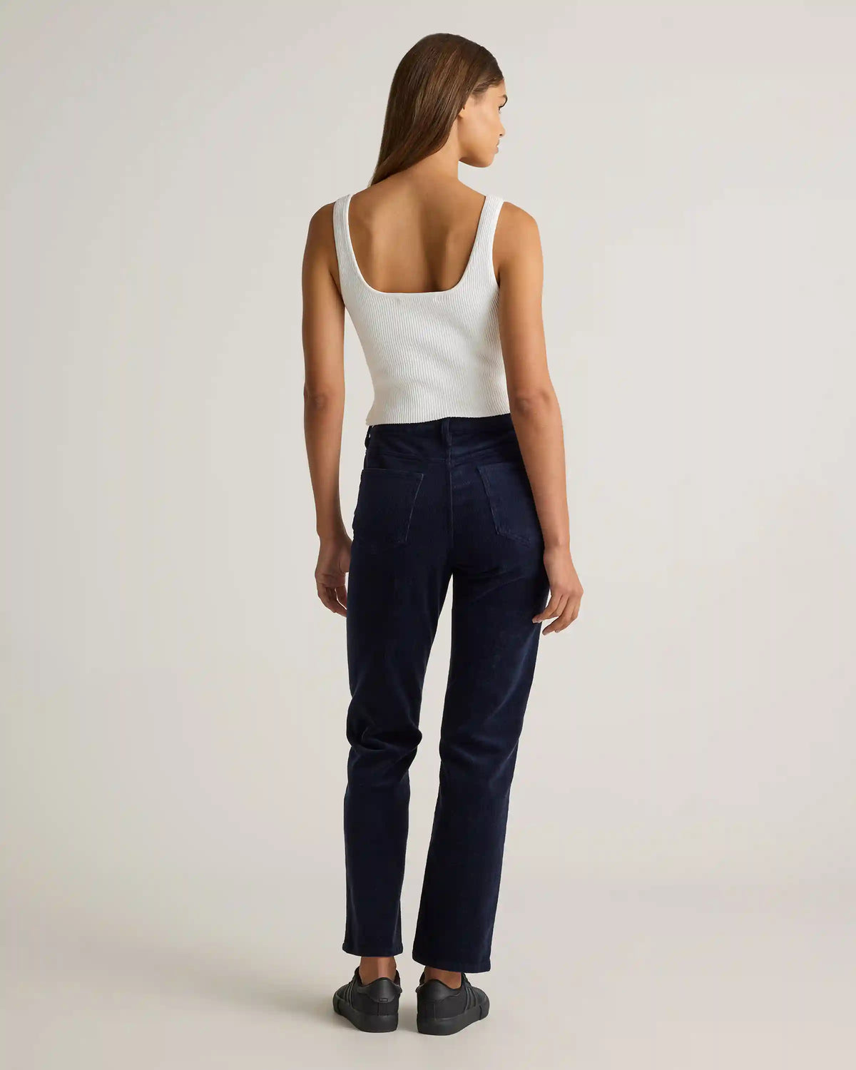 Organic Stretch Corduroy Straight Leg Pants
