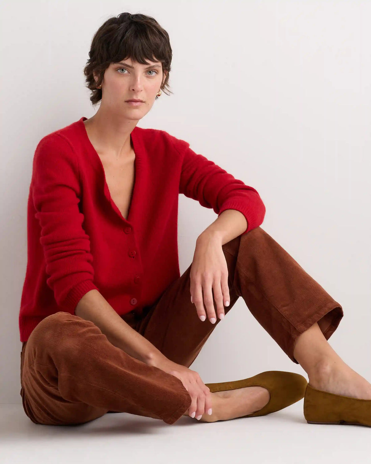 Organic Stretch Corduroy Straight Leg Pants