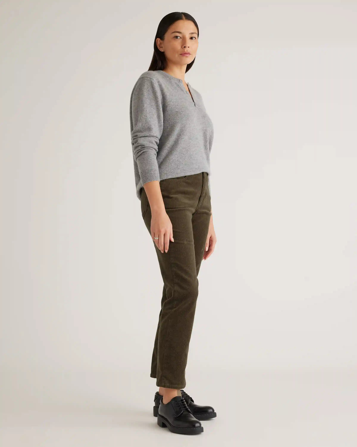 Organic Stretch Corduroy Straight Leg Pants