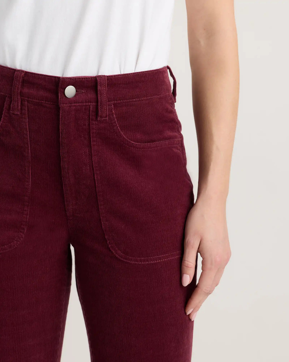 Organic Stretch Corduroy Flare Pants