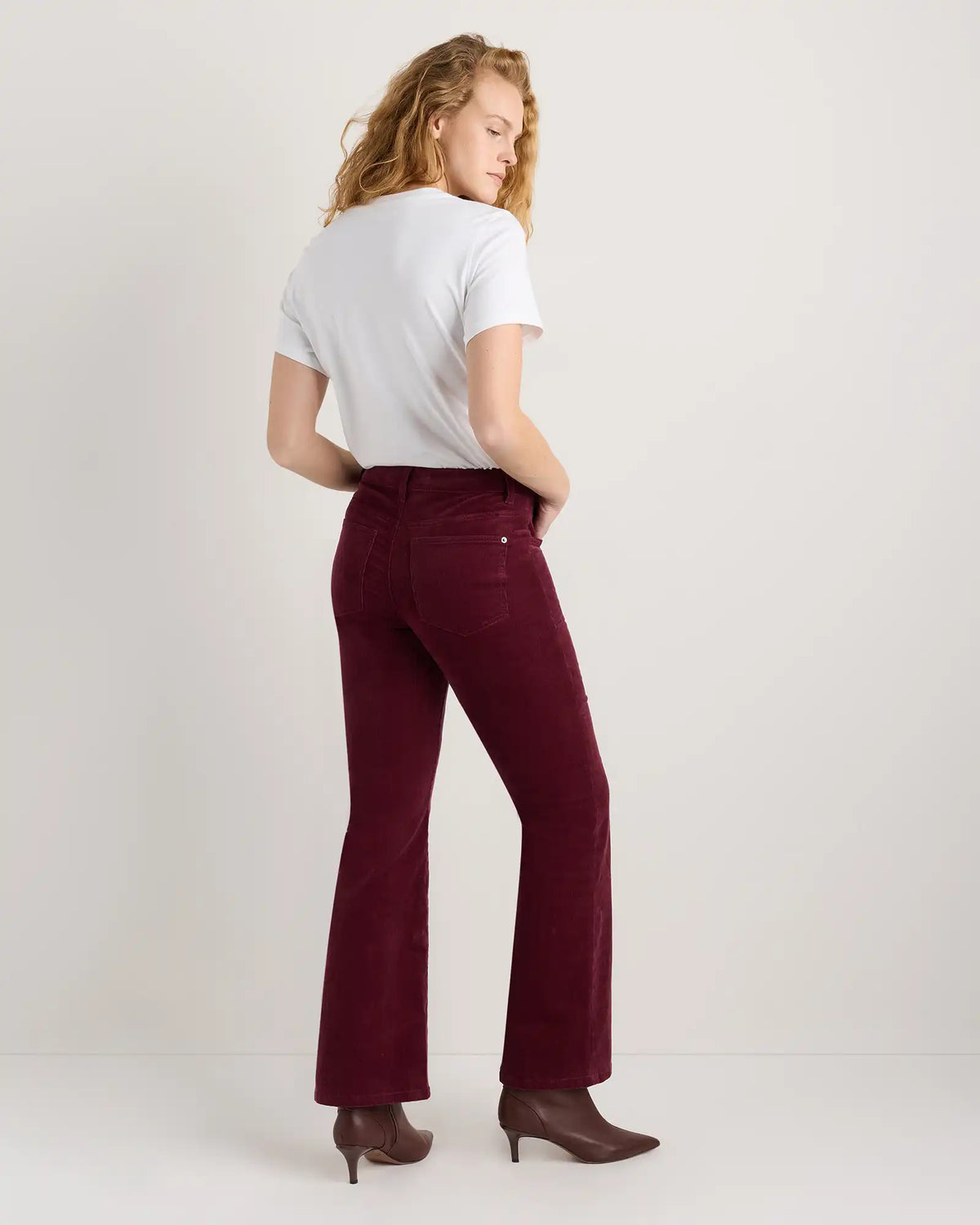 Organic Stretch Corduroy Flare Pants
