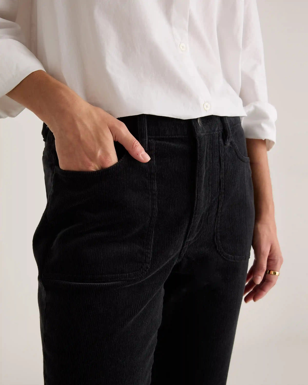Organic Stretch Corduroy Flare Pants