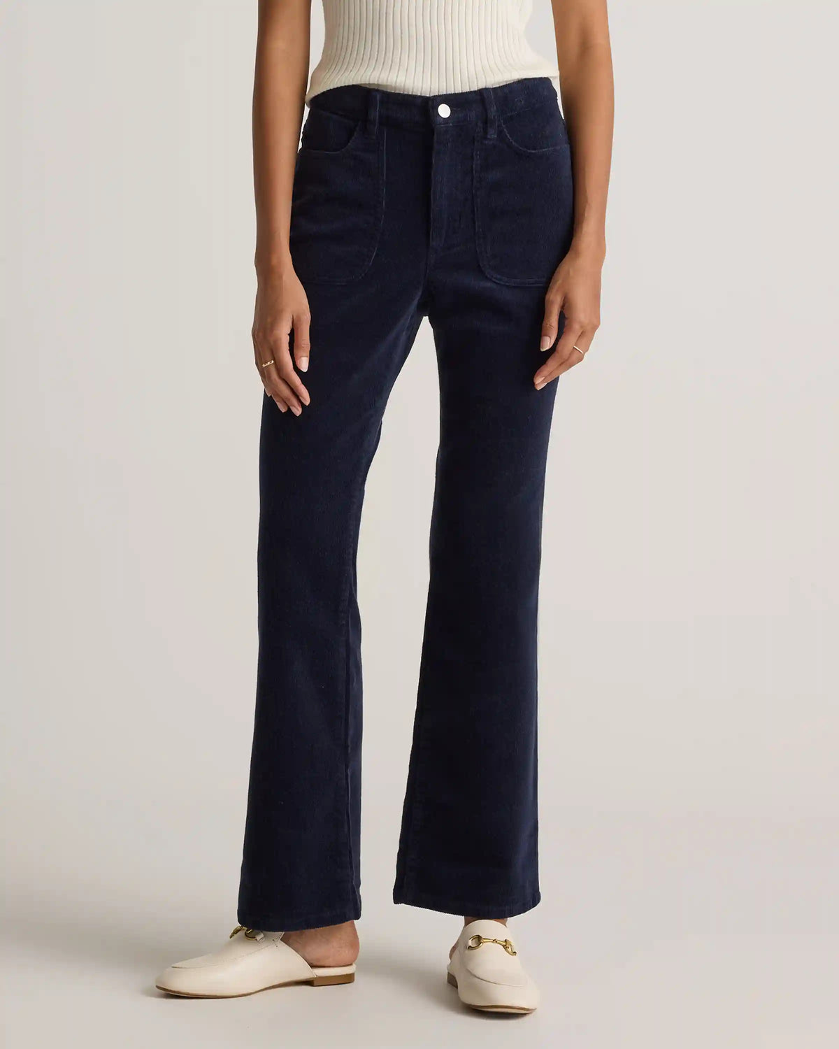 Organic Stretch Corduroy Flare Pants
