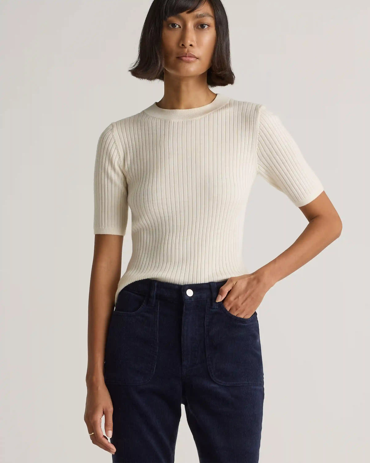 Organic Stretch Corduroy Flare Pants
