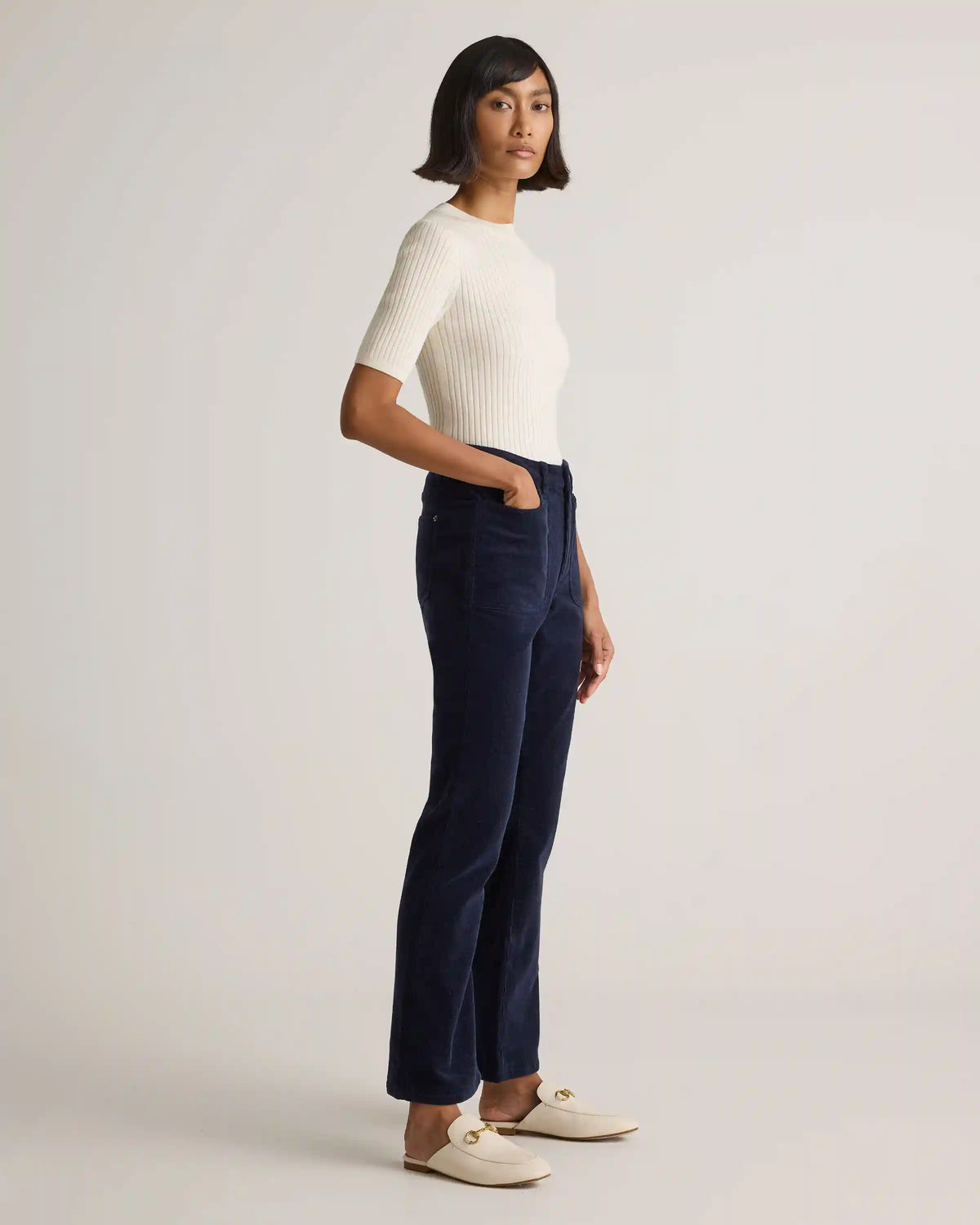 Organic Stretch Corduroy Flare Pants