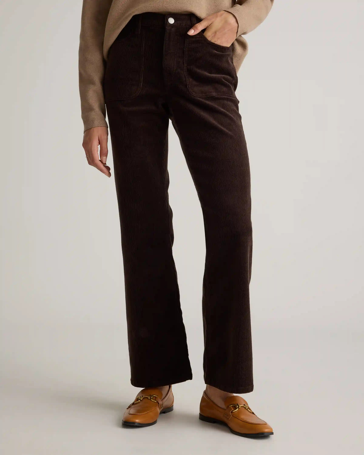 Organic Stretch Corduroy Flare Pants