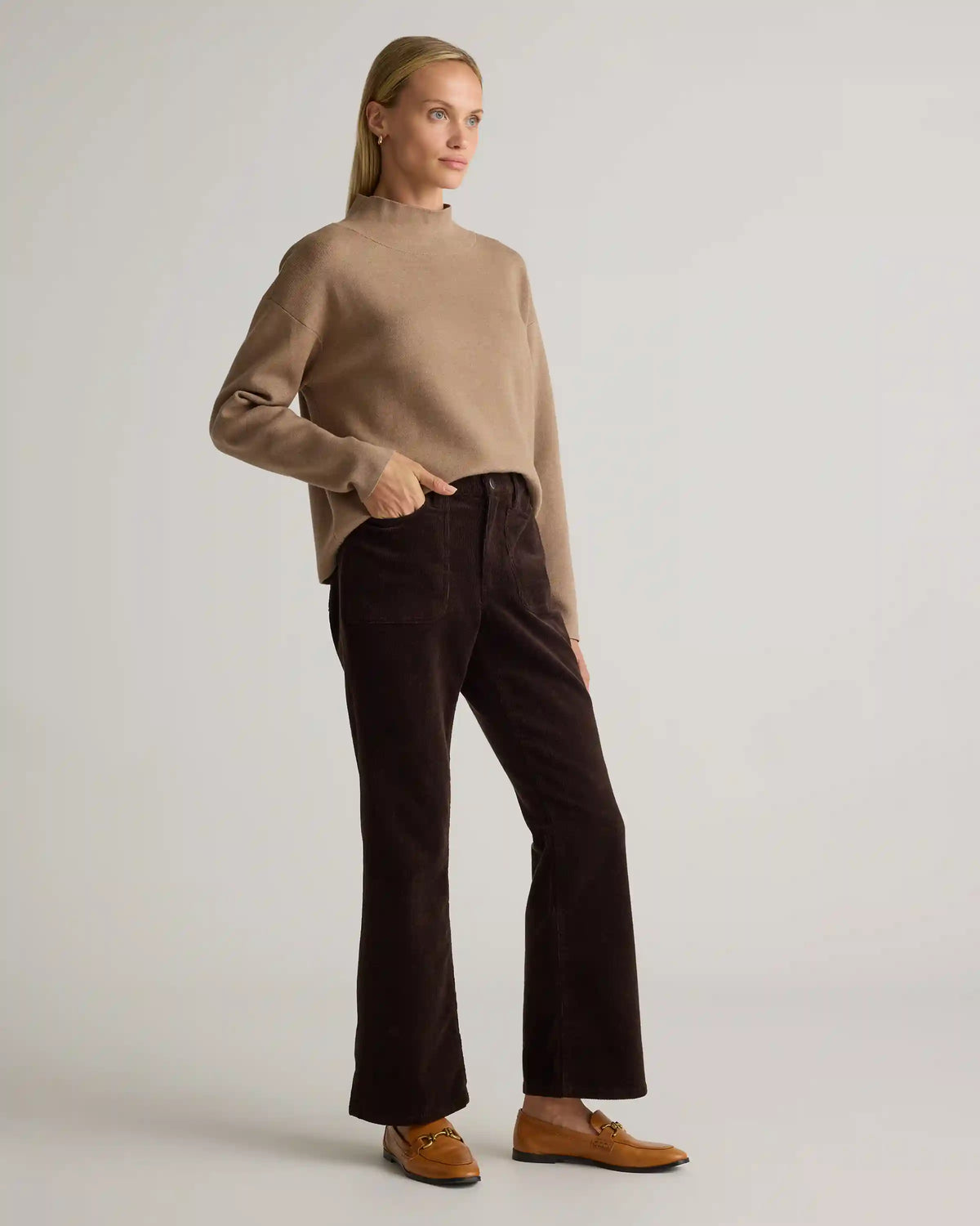 Organic Stretch Corduroy Flare Pants