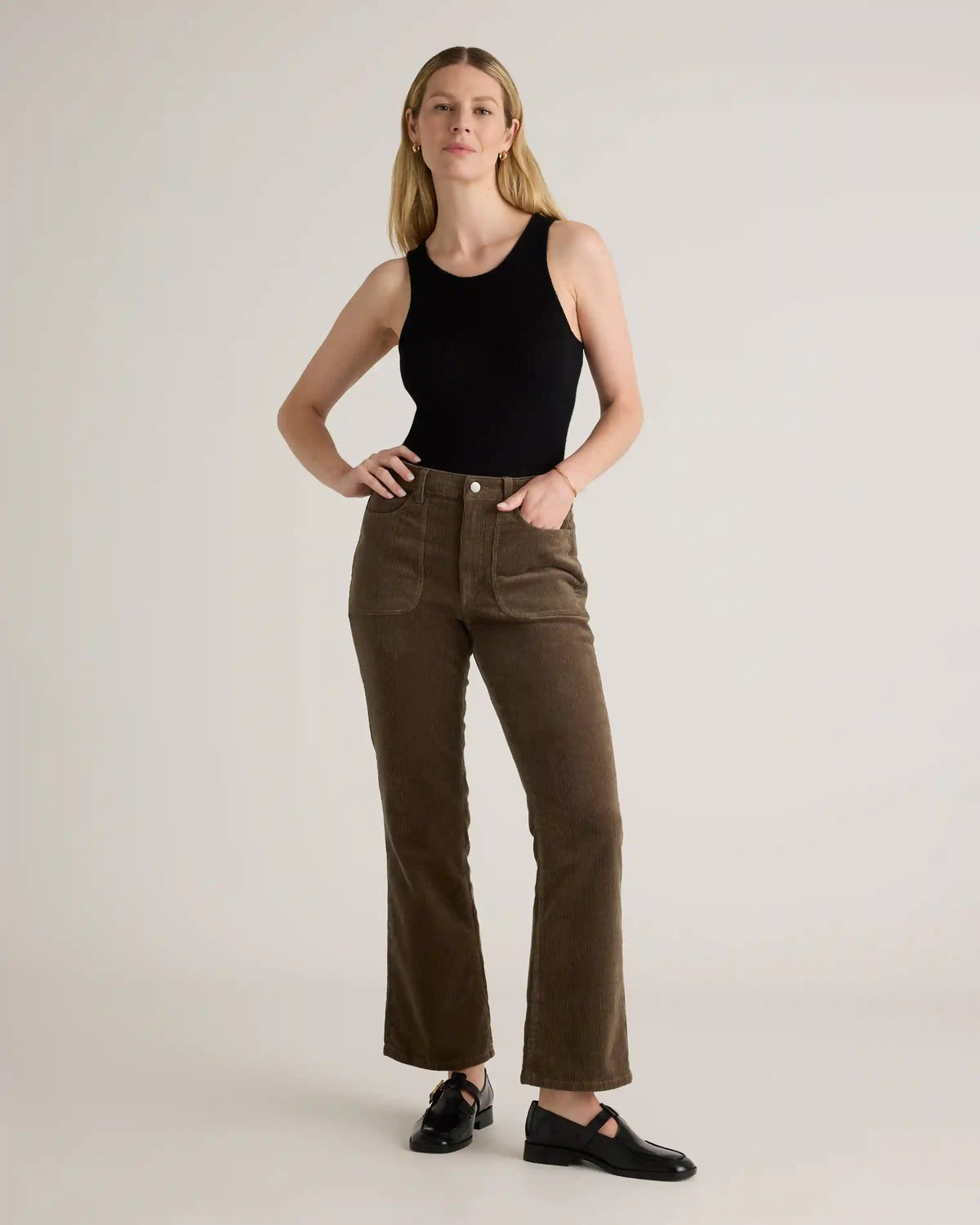 Organic Stretch Corduroy Flare Pants