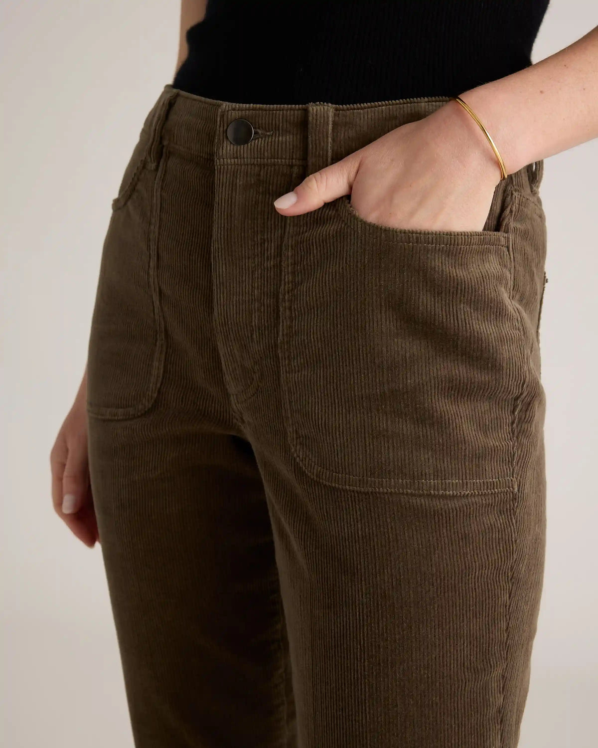 Organic Stretch Corduroy Flare Pants