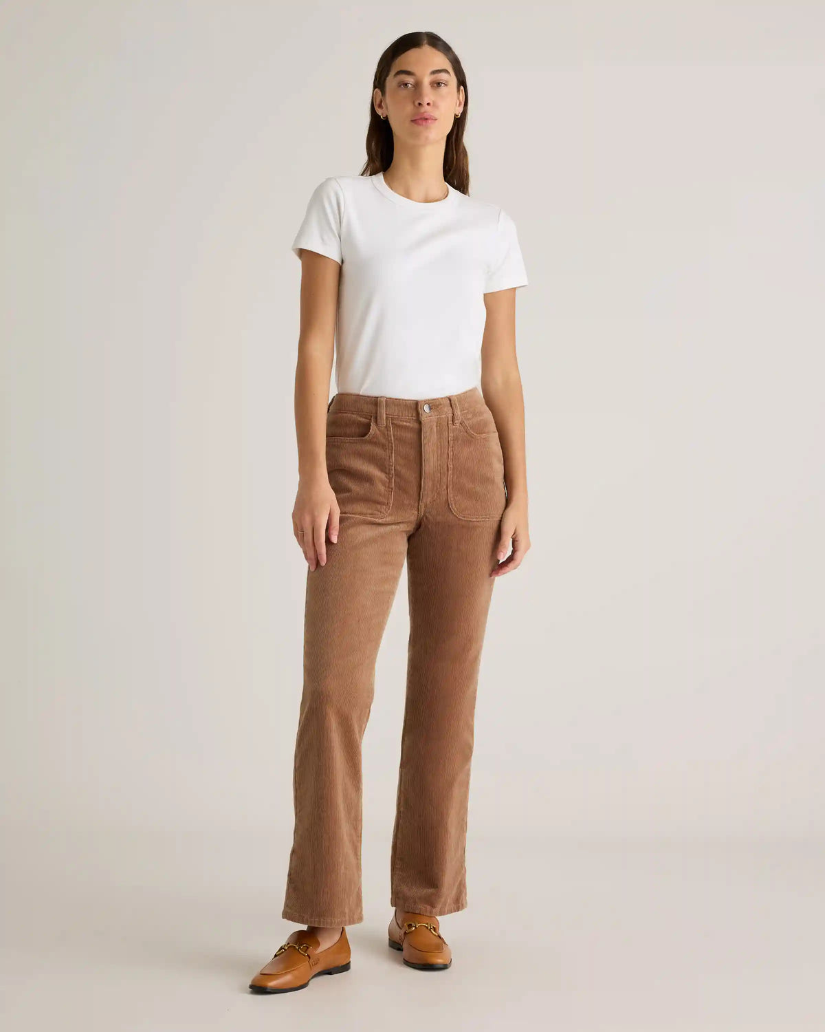 Organic Stretch Corduroy Flare Pants