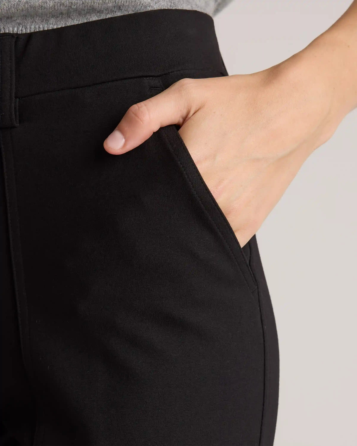Ultra-Stretch Ponte Tapered Cargo Pants
