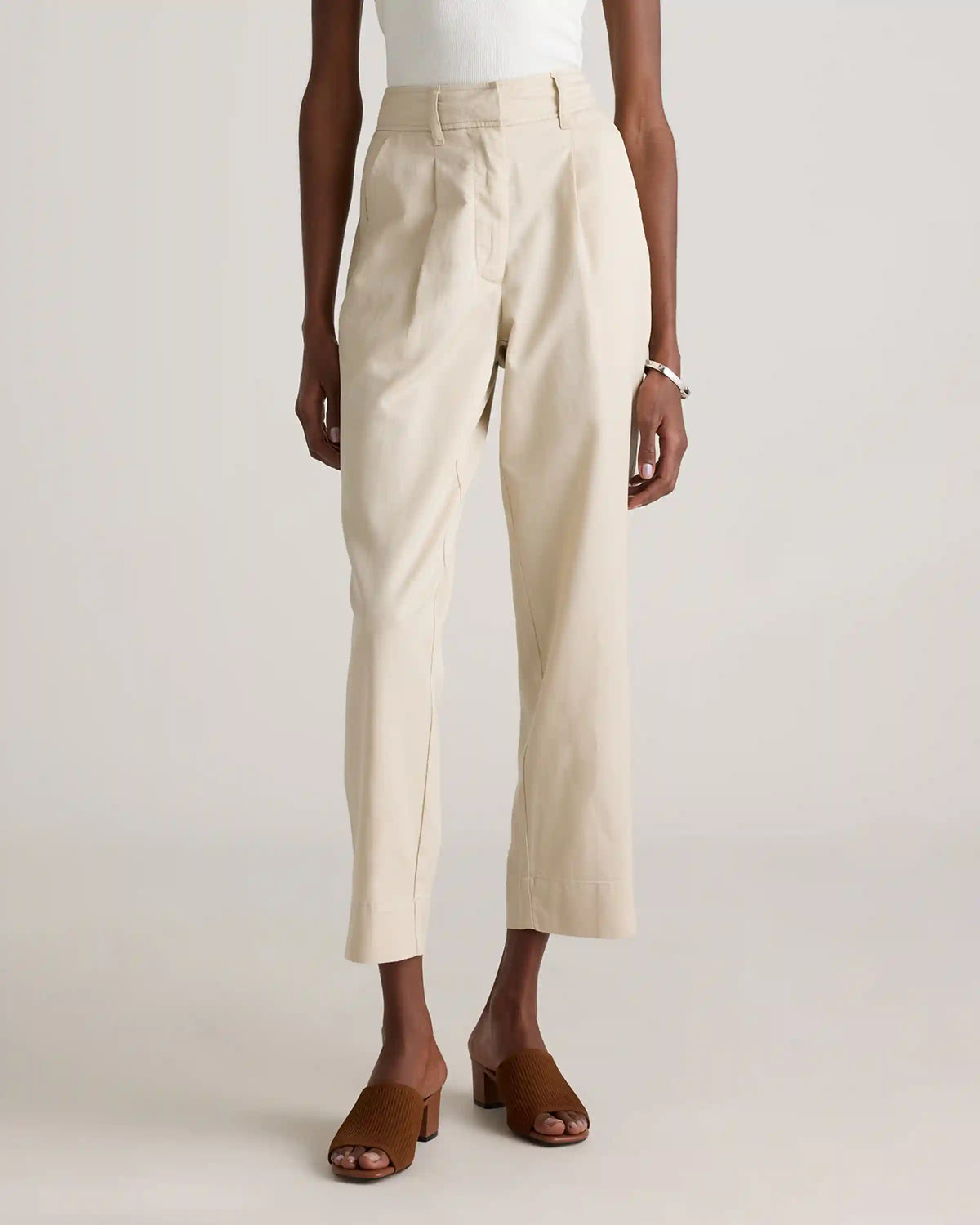 Drapey Twill Tapered Trouser
