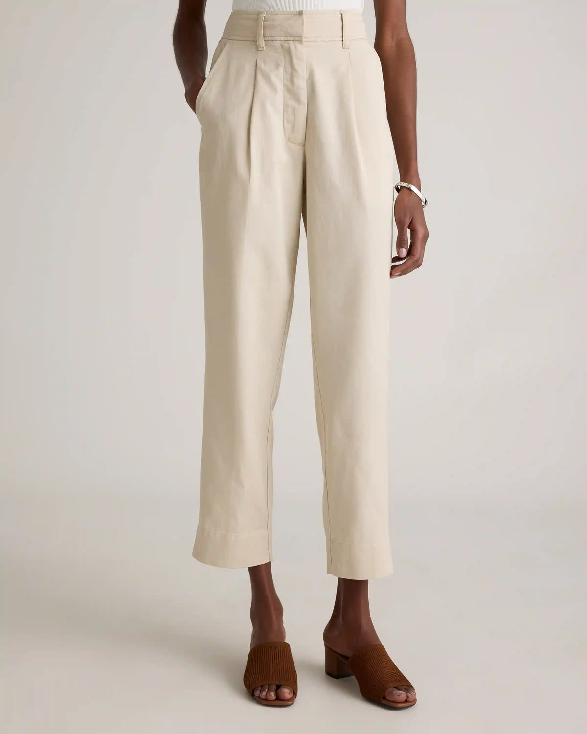 Drapey Twill Tapered Trouser