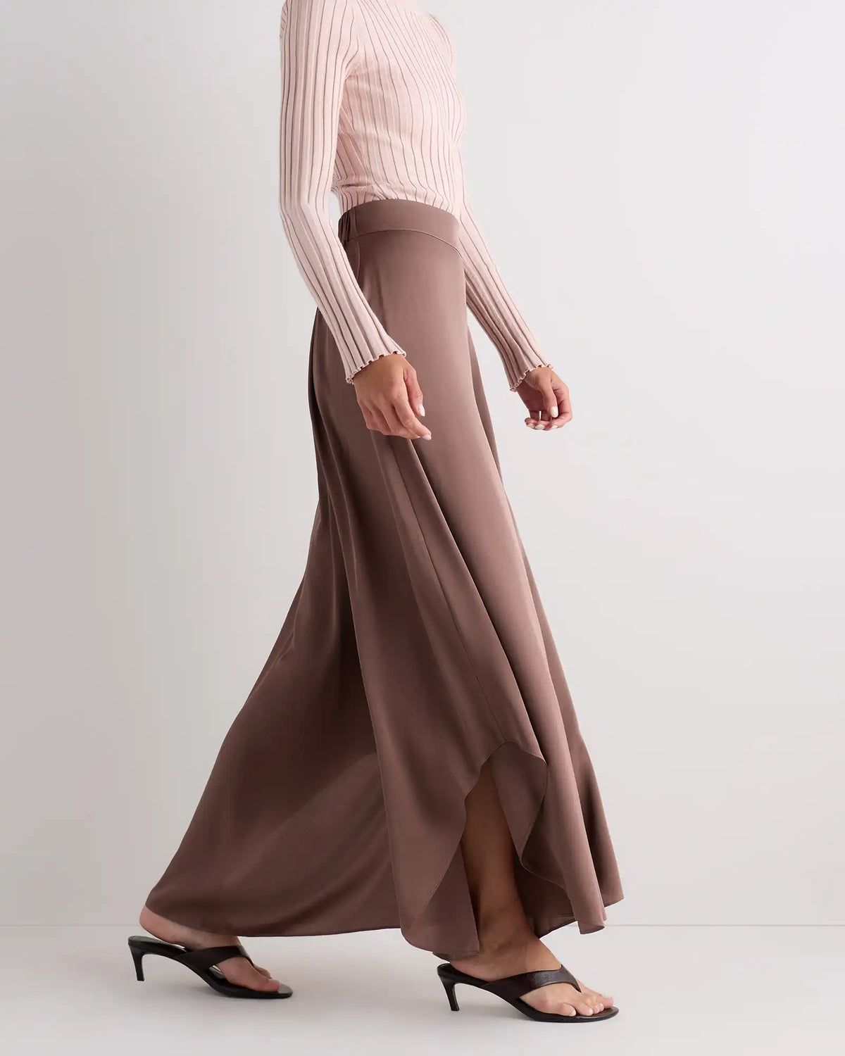Washable Stretch Silk Palazzo Pants