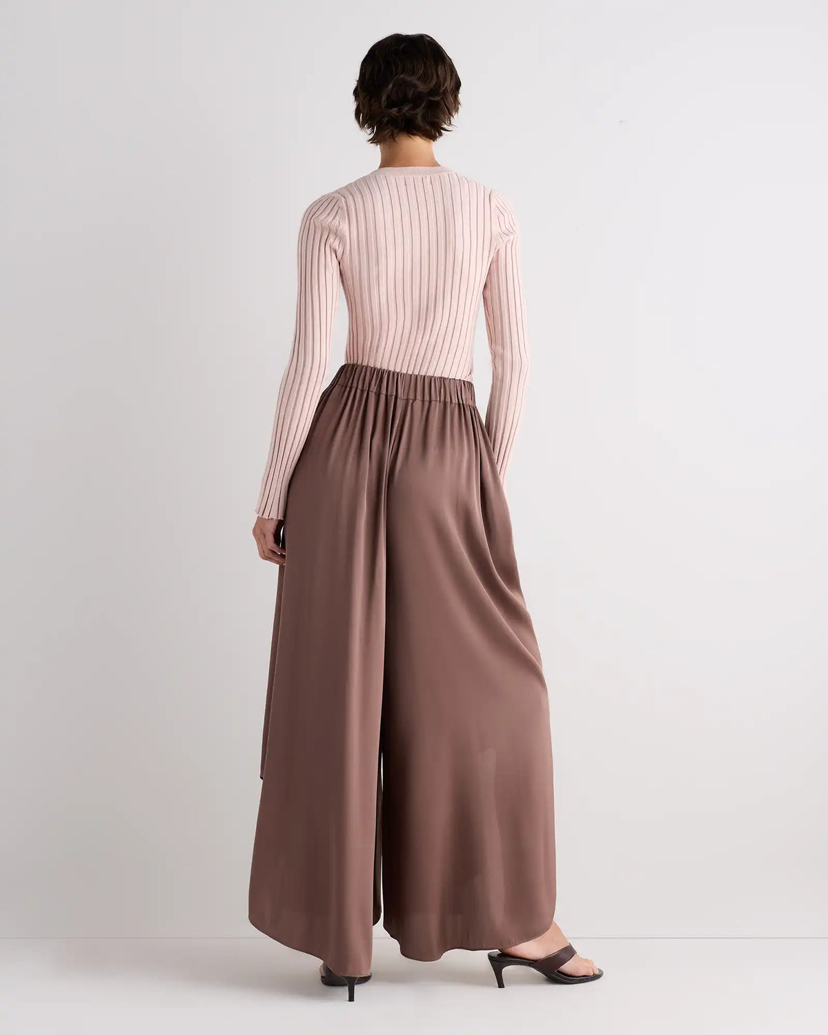 Washable Stretch Silk Palazzo Pants
