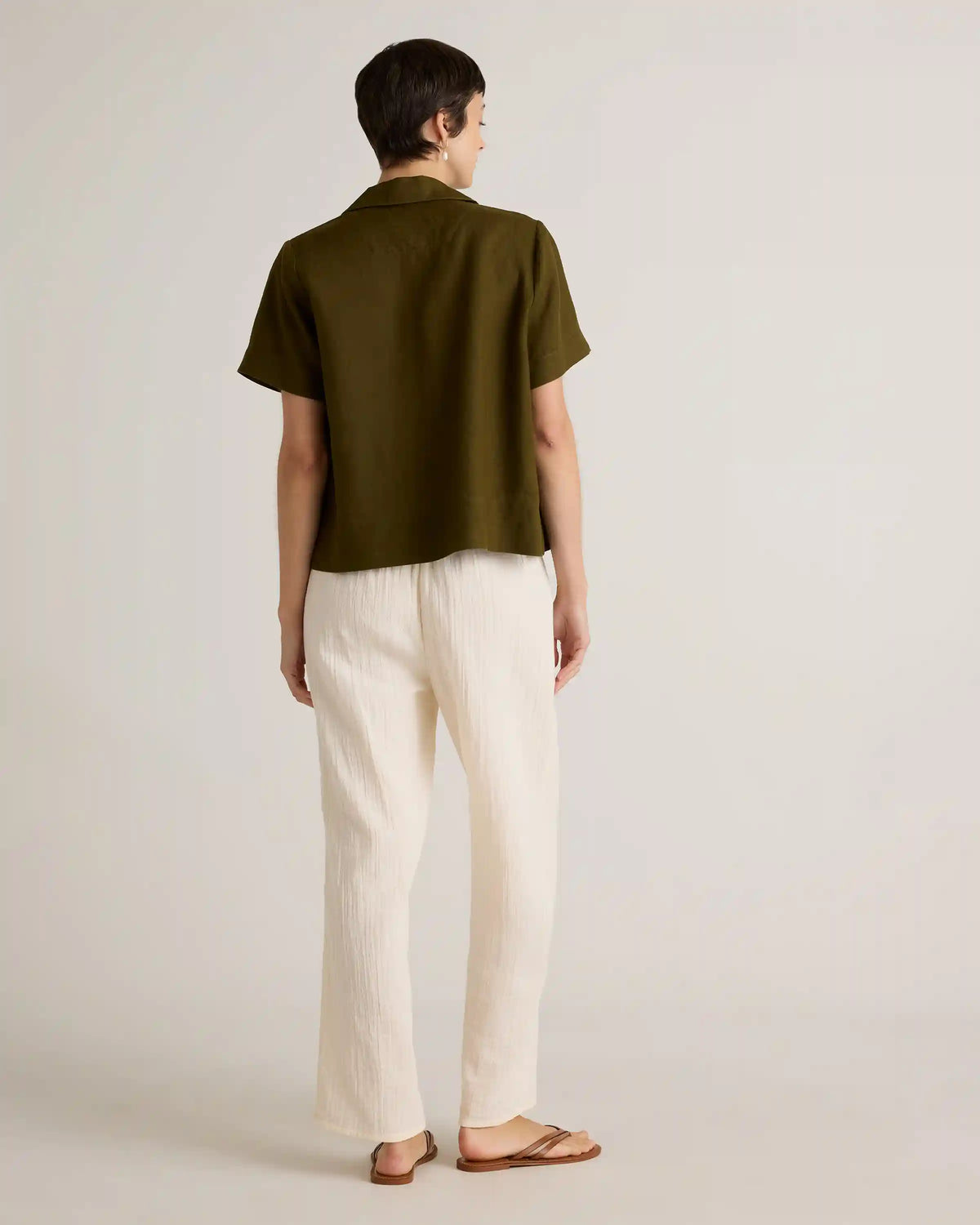 100% Organic Cotton Gauze Straight Leg Pants
