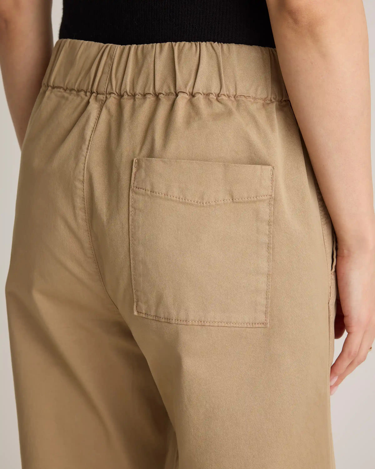Organic Stretch Cotton Wide Leg Chino Pants