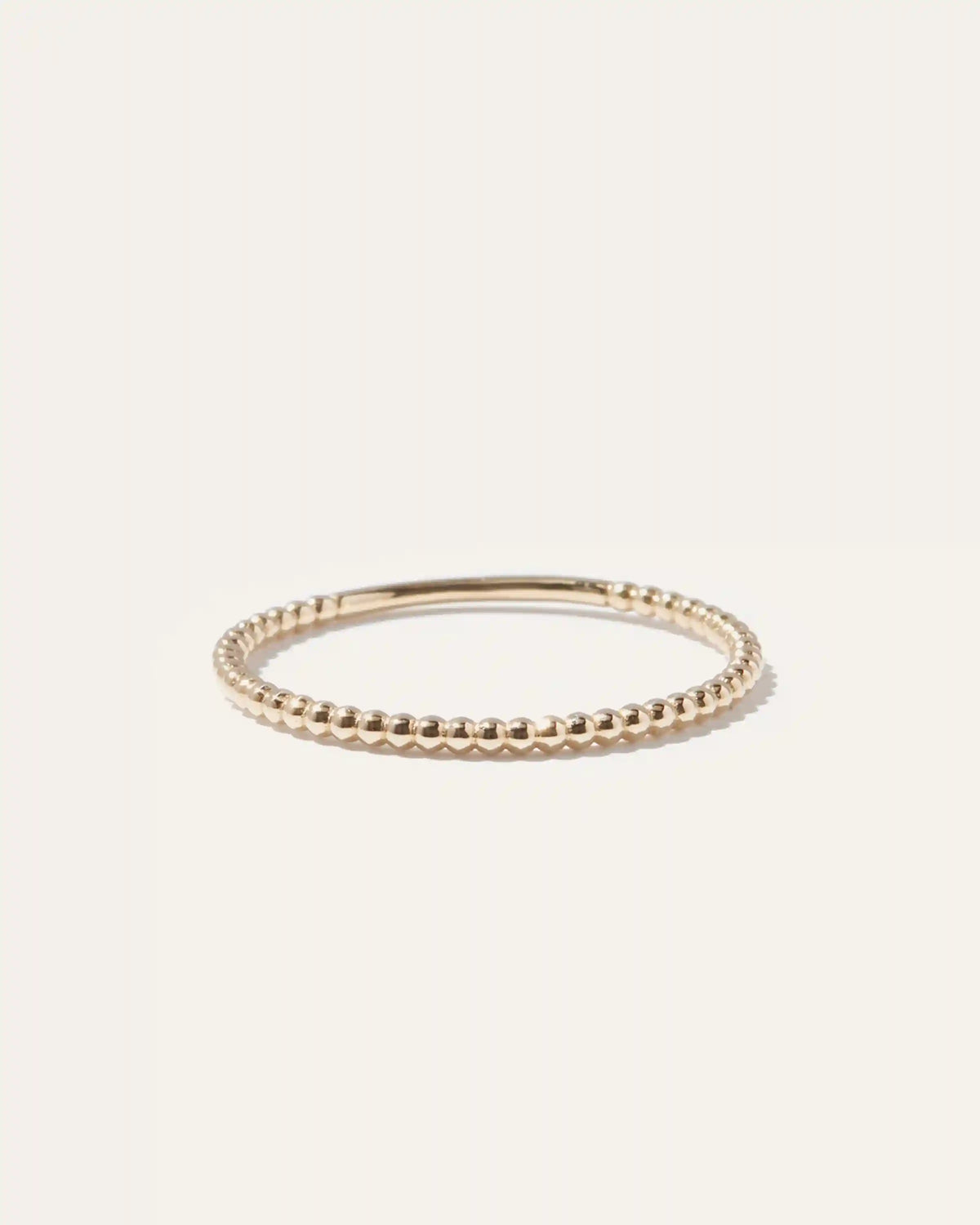 14K Gold Beaded Ring