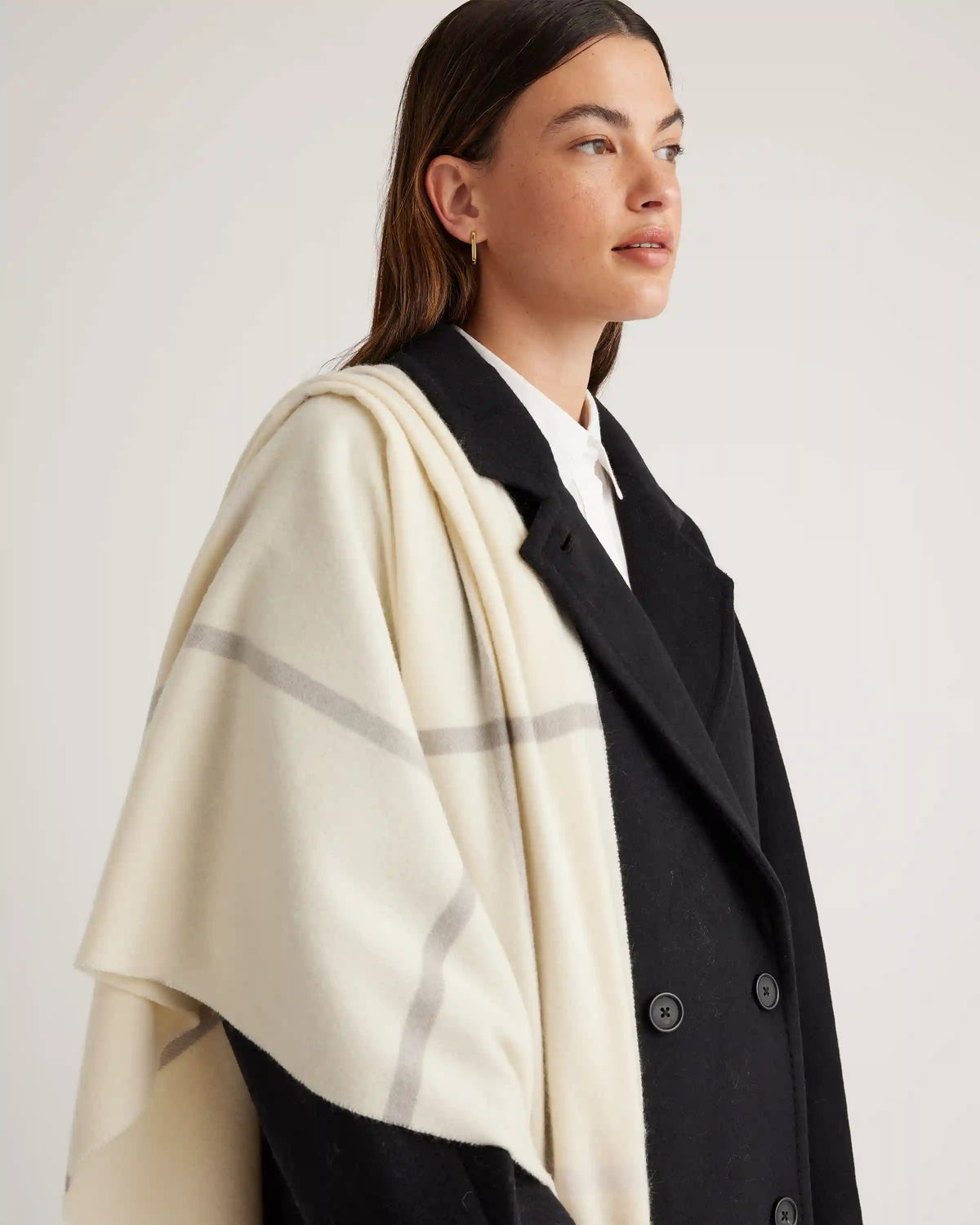 Mongolian Cashmere Plaid Wrap