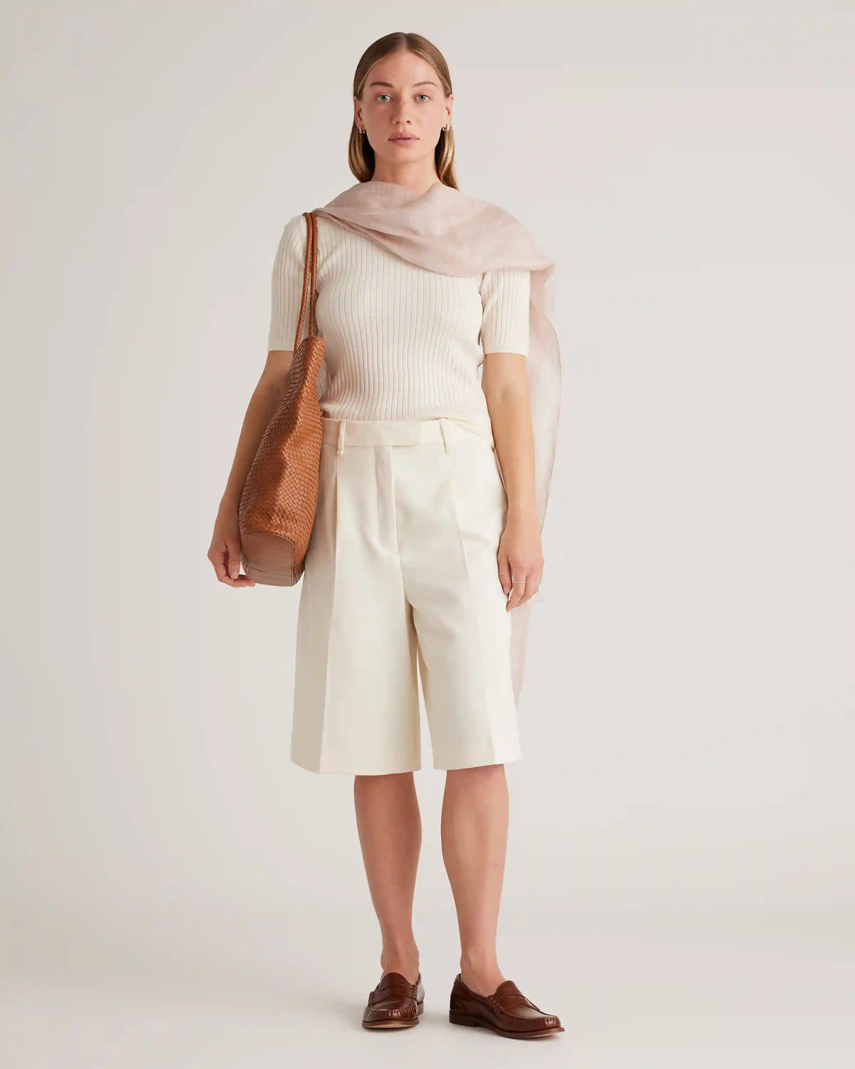 Lightweight Linen Silk Cashmere Scarf