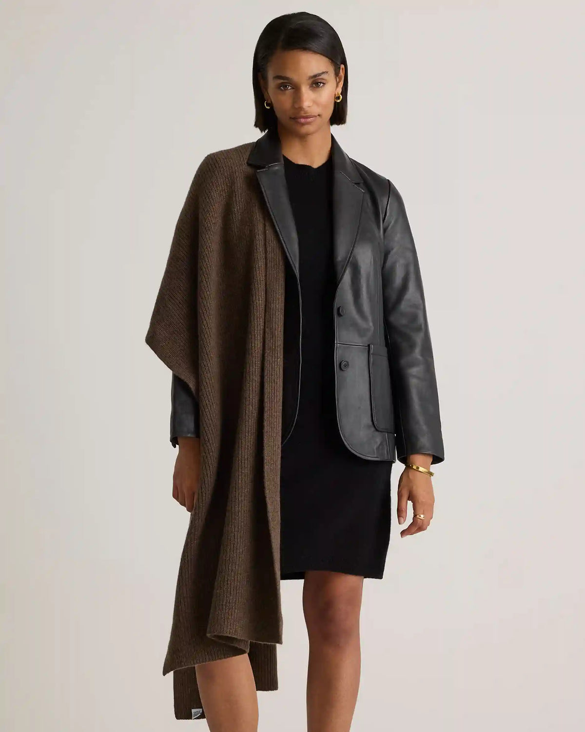Mongolian Cashmere Ribbed Wrap